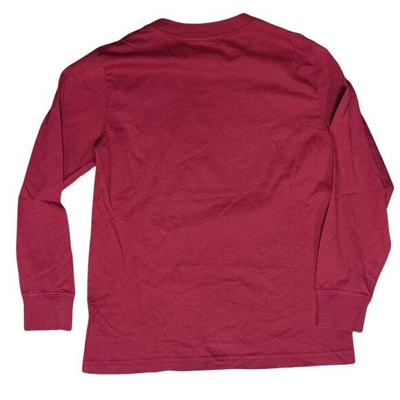 Ralph Lauren Polo Bear Christmas Long Sleeve Tee Boys 6 Holiday Red Tree Gift - Picture 3 of 5